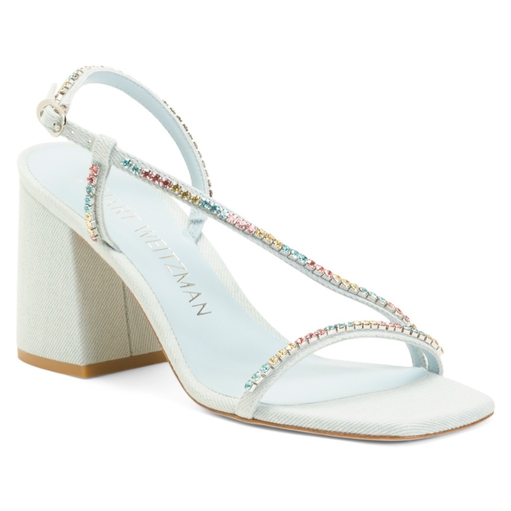 STUART WEITZMAN
Soiree Crystal 85 Block Heels /Jeweled Strappy color multi